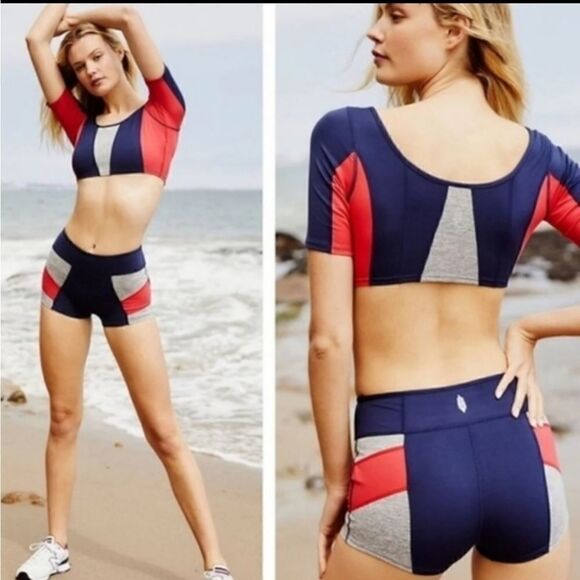 NWT Free People Colorblock Deepest Blue Combo-S - Picture 4 of 10